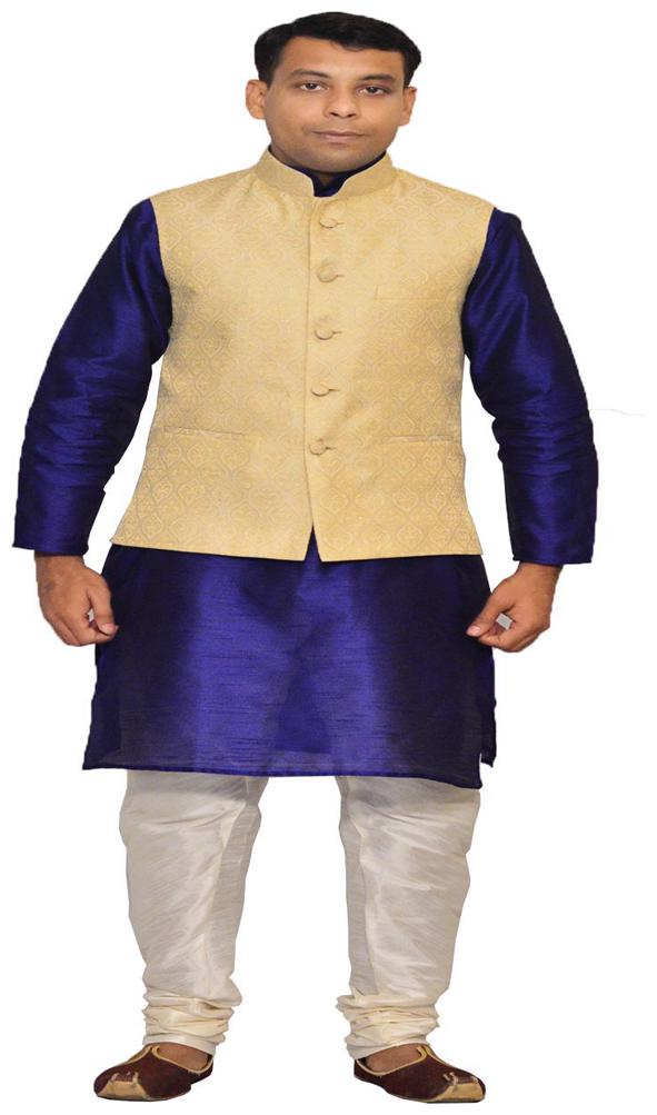 

Inyour Blue Printed Kurta and Pyjamas With Jacket