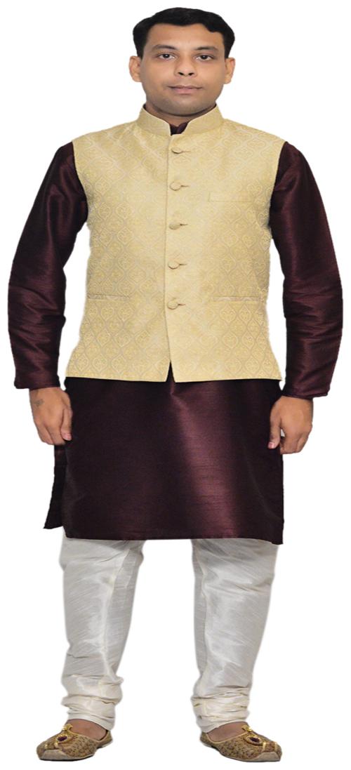 

Inyour Purple Printed Kurta and Pyjamas With Jacket