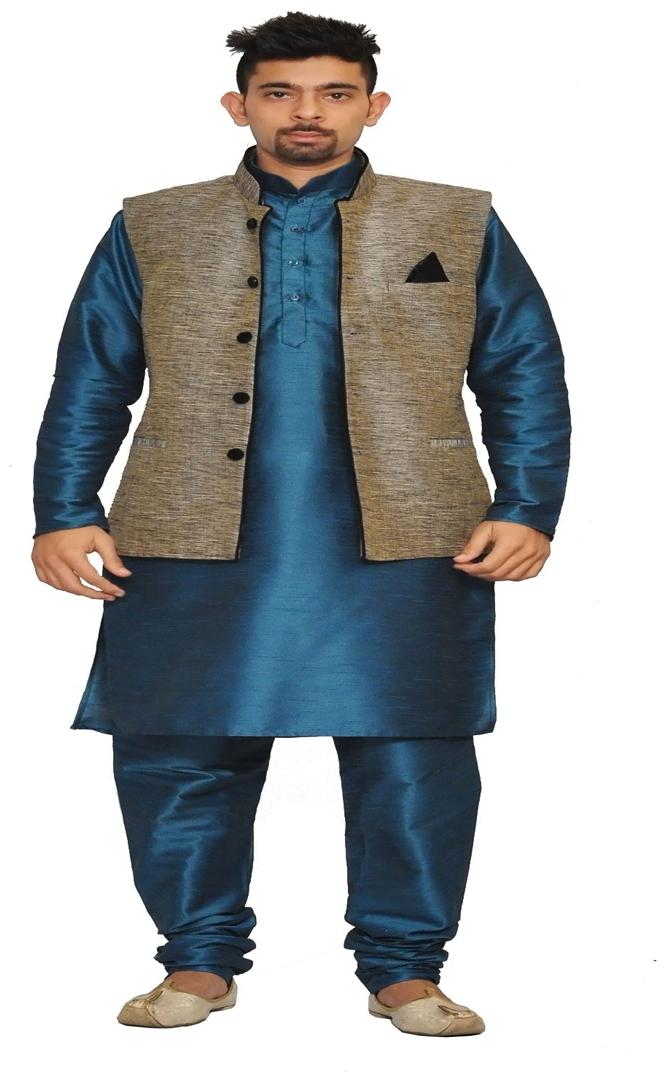 

Inyour Green Solid Kurta and Pyjamas With Jacket