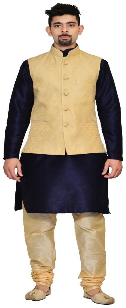 

Inyour Blue Printed Kurta and Pyjamas With Jacket