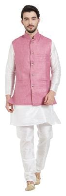 Buy Irin Ethnic Blended Cotton Pink Koti Waistcoat And White Kurta Churidar For Men Online At Low Prices In India Paytmmall Com Buy latest pathani suits for men online at best prices. inr