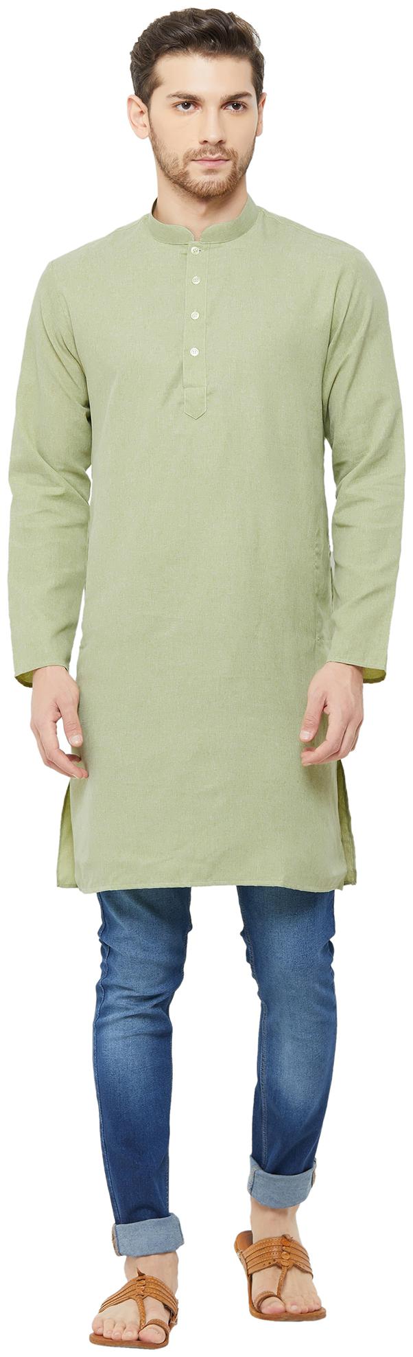 

IRIN Men Green Regular Fit Kurta