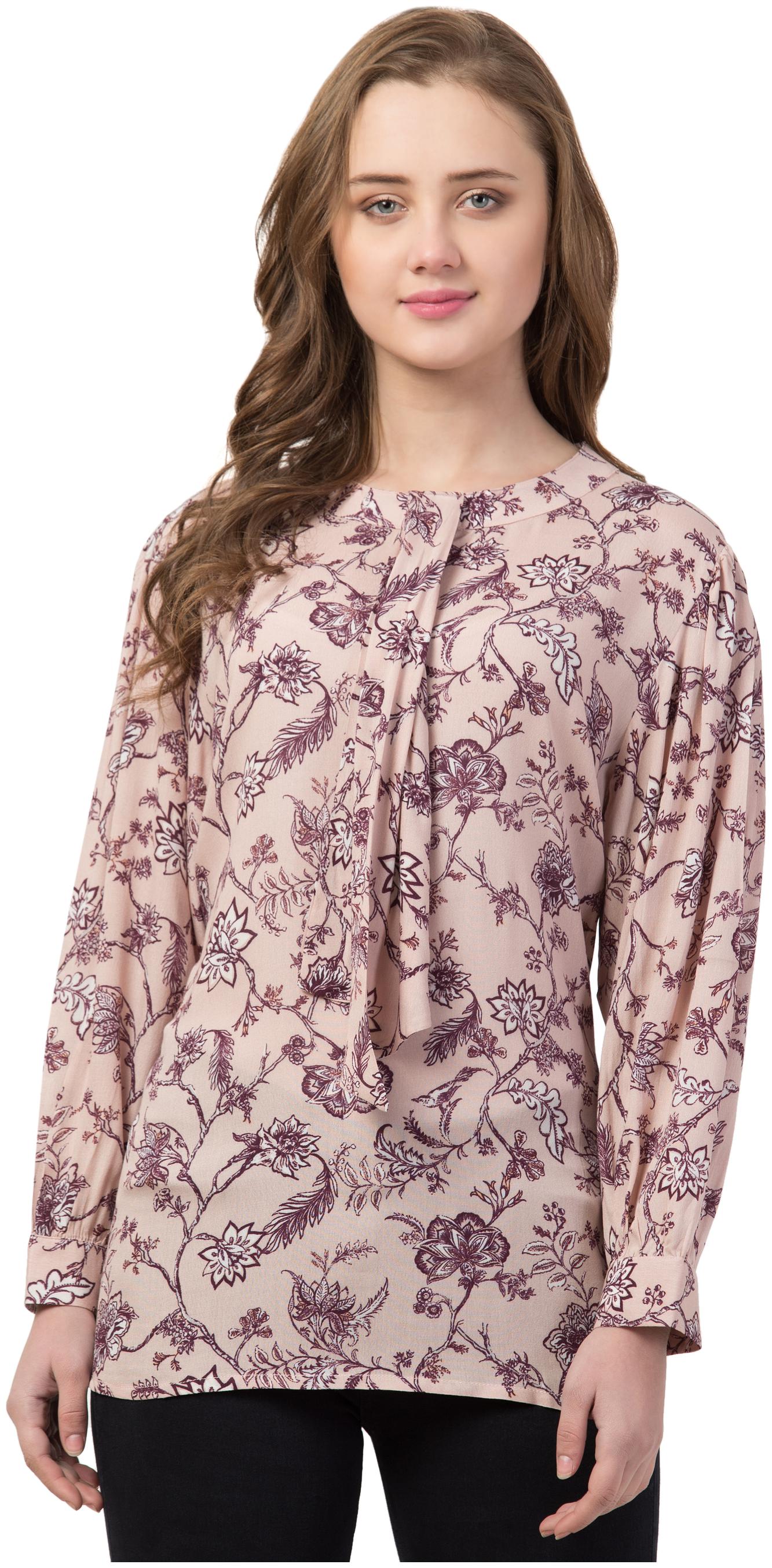 

IRIS FASHIONS Women Floral Regular top - Peach