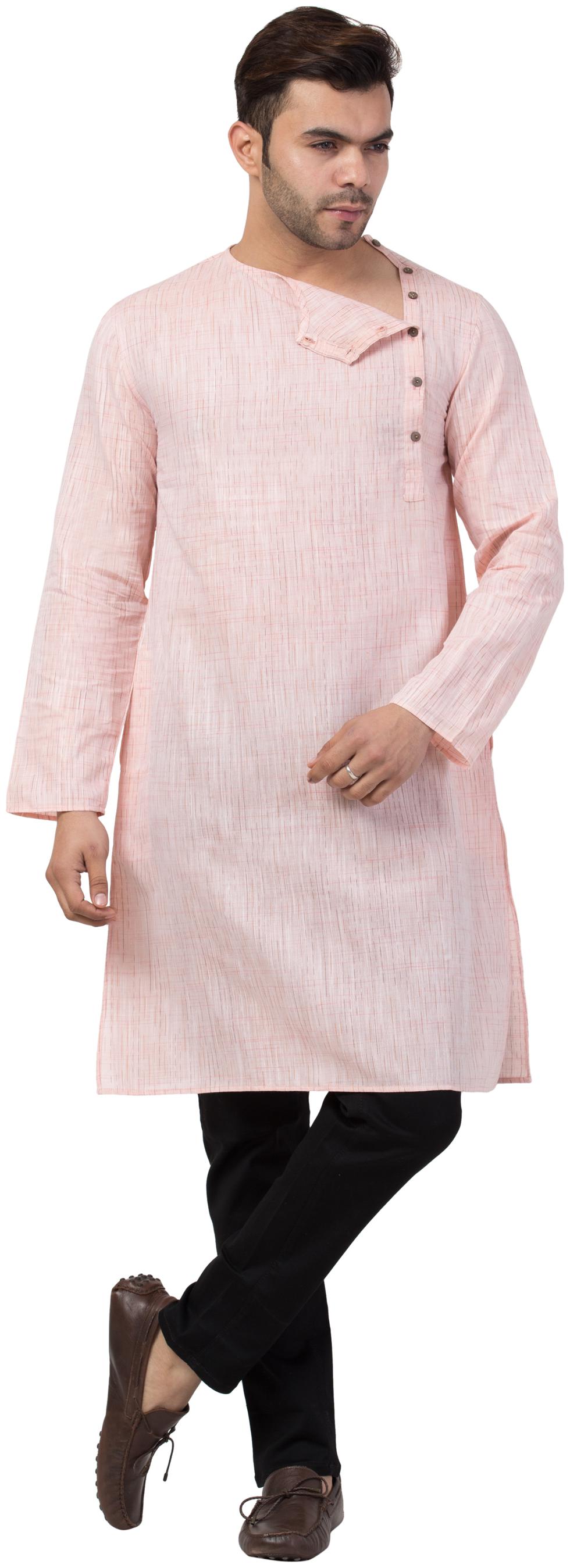 

IRIS FASHIONS Men Pink Regular Fit Kurta