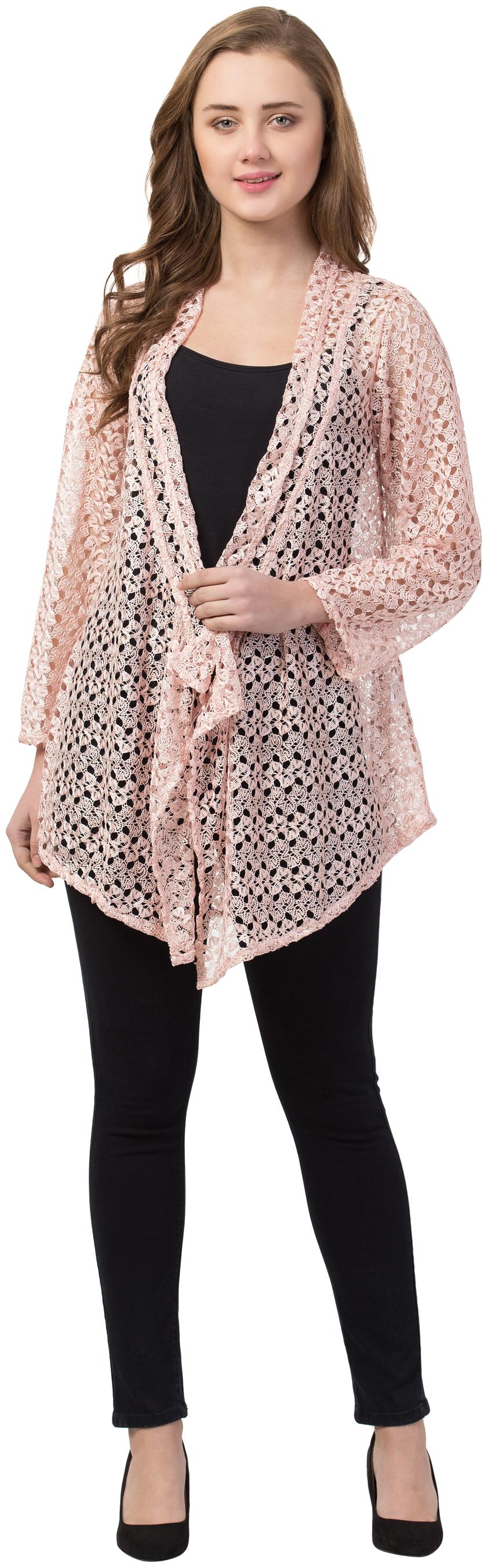 

IRIS FASHIONS Women Shrug - Pink