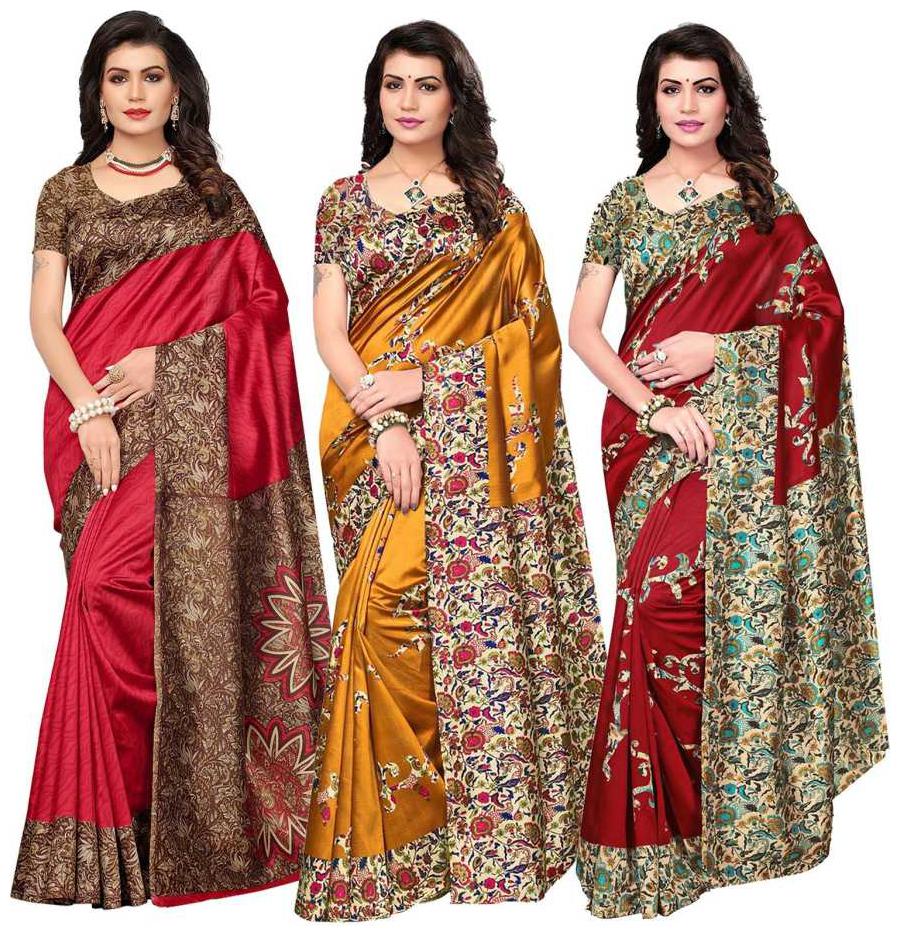 

Ishin Artificial Silk Women Regular Saree Dupion Multi