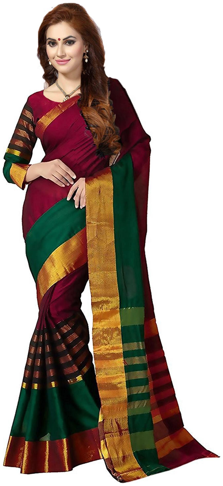 

Ishin Bhagalpuri Art Silk Multicolor Bollywood Printed Women s Saree