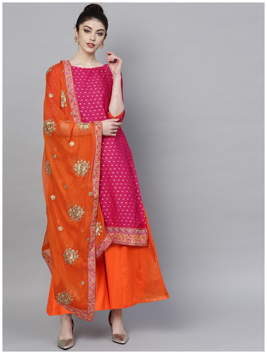 

Ishin Women Blended Suit Set Pink