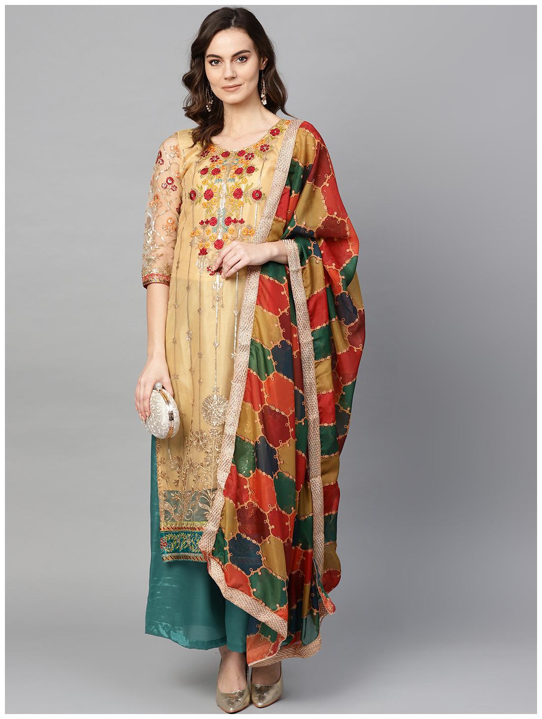 

Ishin Women Net Suit Set Beige