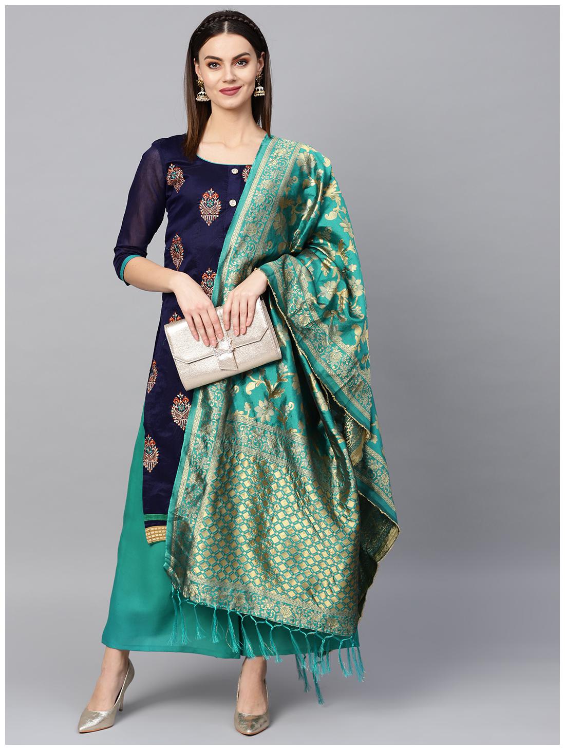 

Ishin Women Blended Suit Set Navy Blue