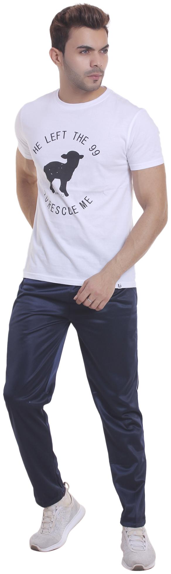 

iSHU Men Blue Solid Slim fit Track pants