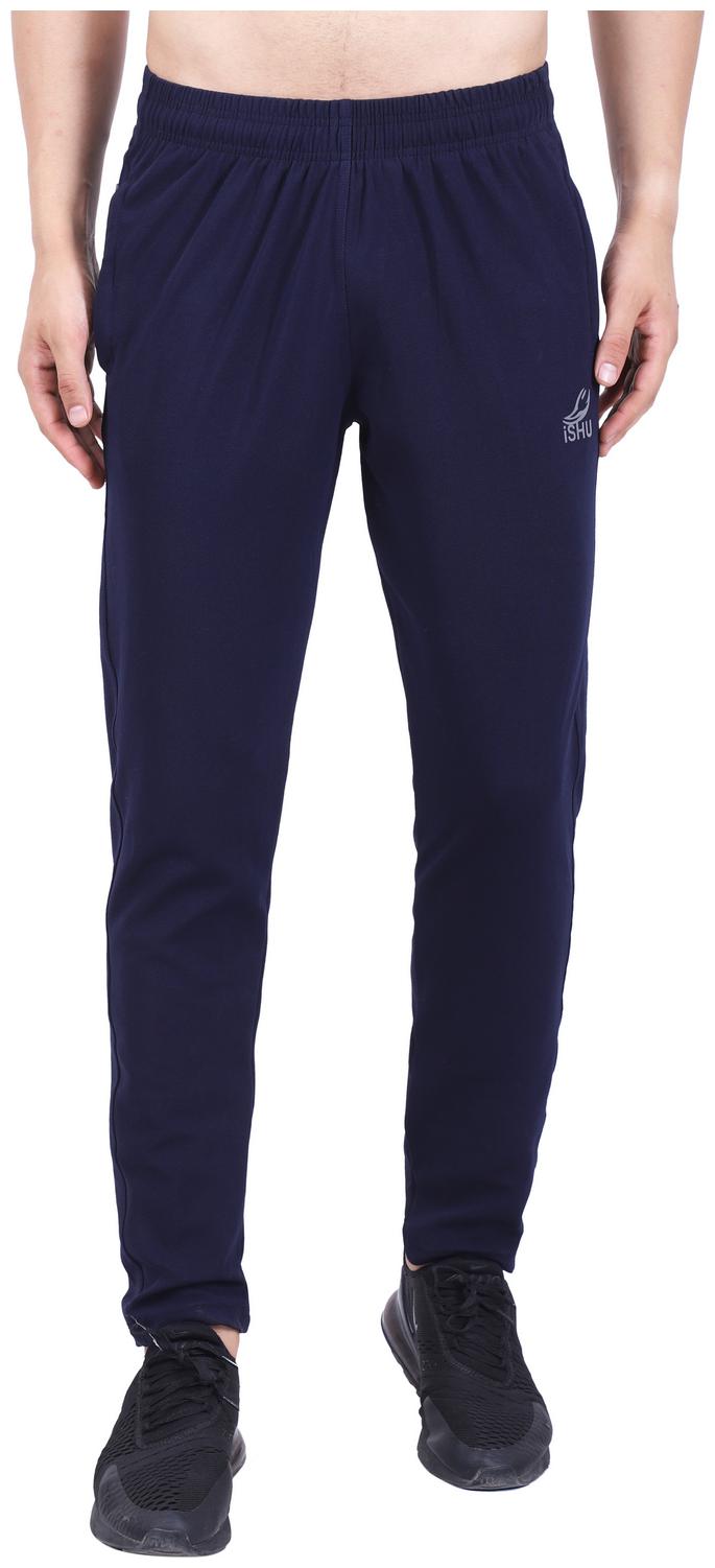 

iSHU Men Blue Solid Slim fit Track pants