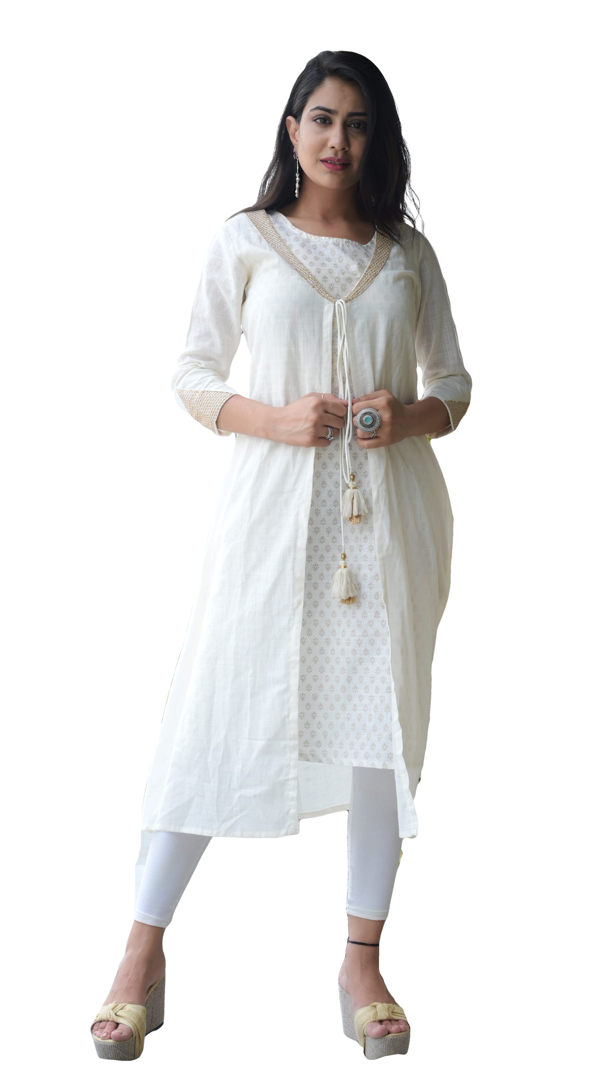 

Ishwar Cotton White Printed Kurti For Women