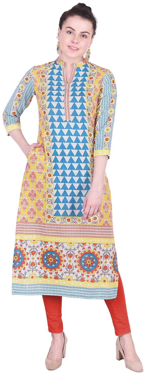 

Ishwar Women Multi Printed Straight Kurti