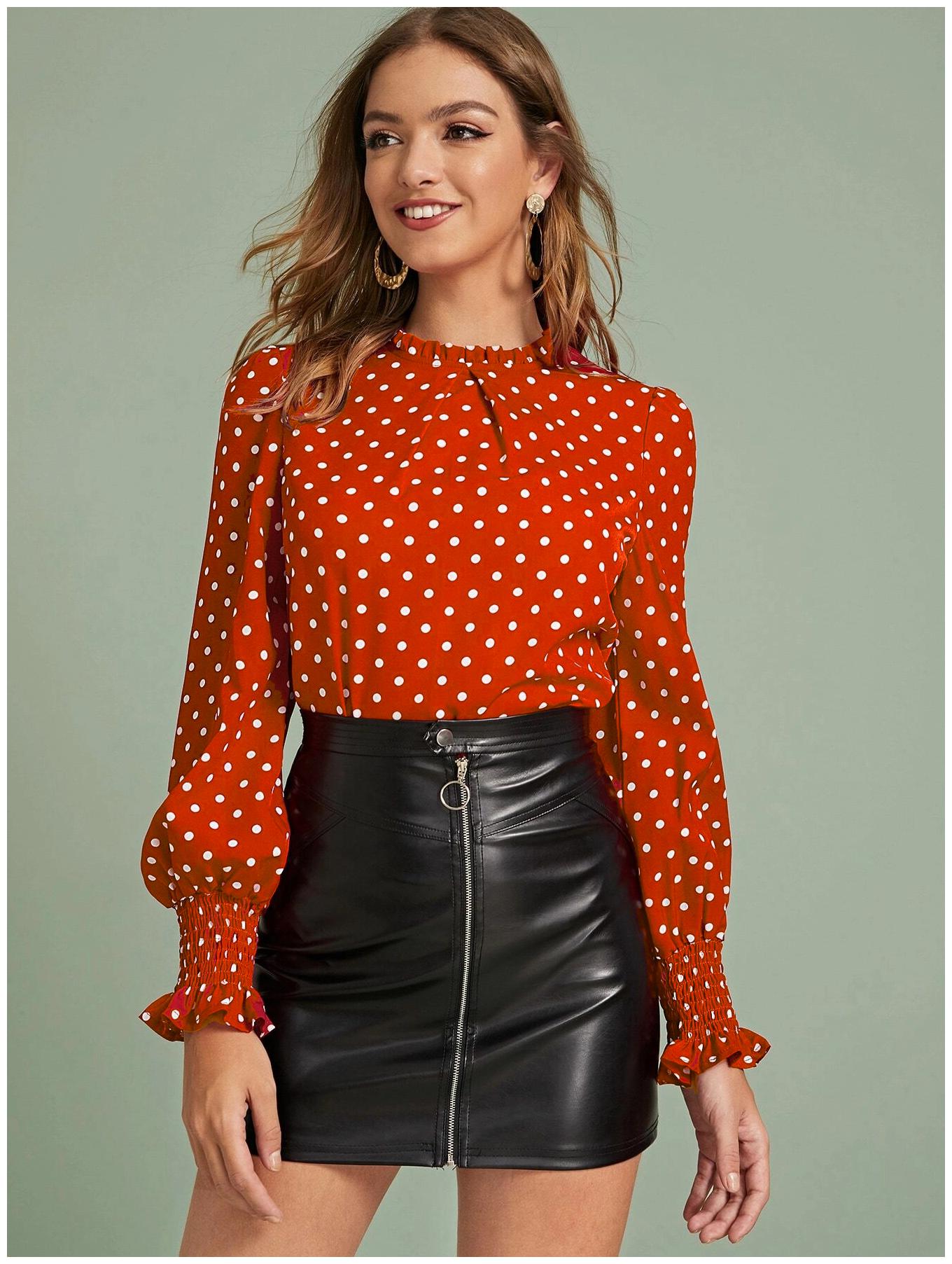 

ISTYLE CAN Women Polka dots Regular top - Red