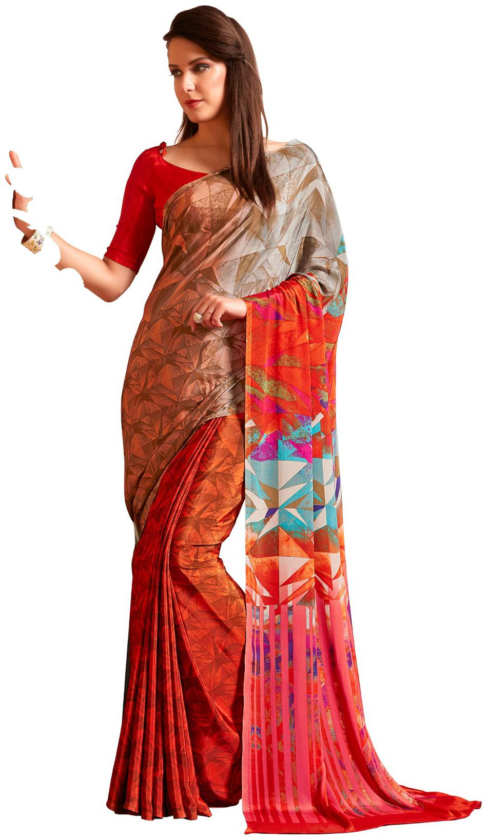 

Jaanvi Fashion Designer Crepe Silk Printed Saree