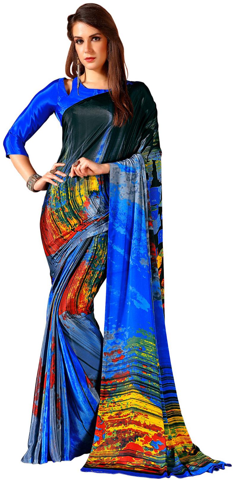 

Jaanvi Fashion Designer Crepe Silk Printed Saree