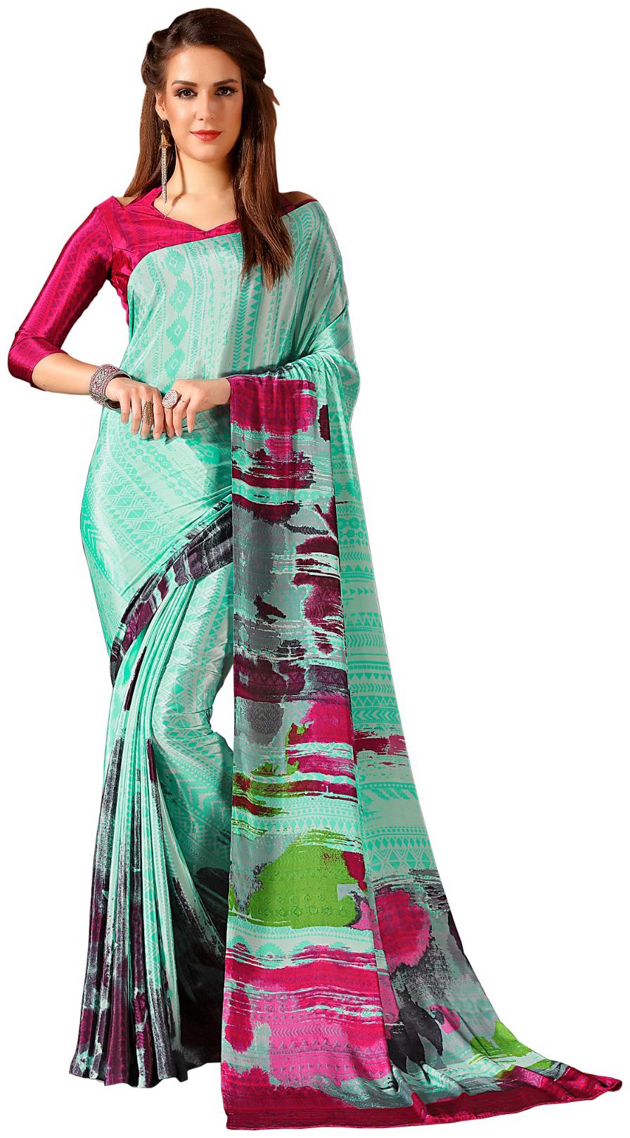 

Jaanvi Fashion Designer Crepe Silk Printed Saree