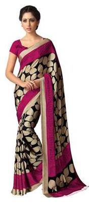 

Jaanvi Fashion Designer Multi Color Italian Crepe Printed Saree