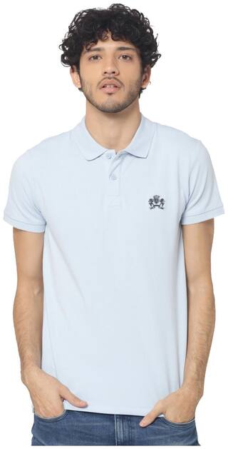 Jack & Jones Men's Blue Half Sleeves Casual T-Shirt