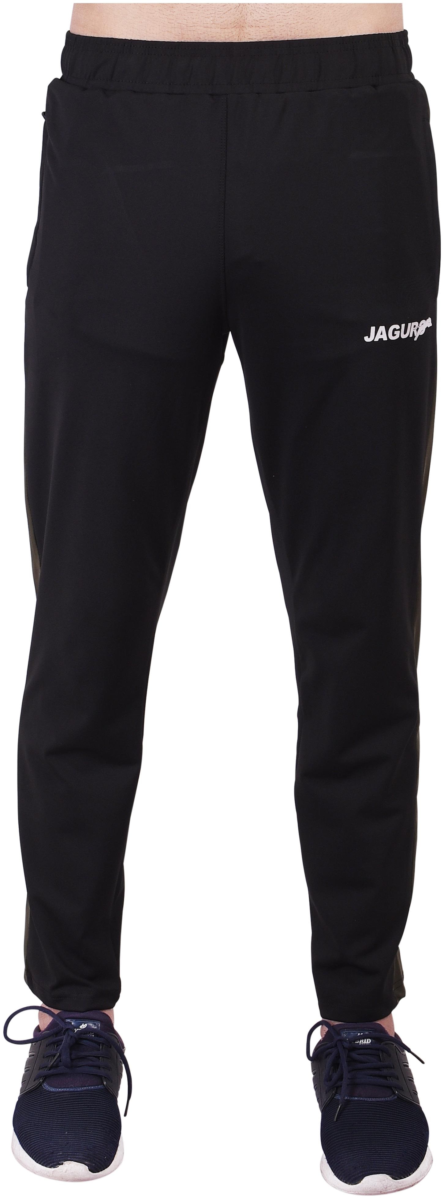 

JAGURO Men Black Solid Regular fit Track pants
