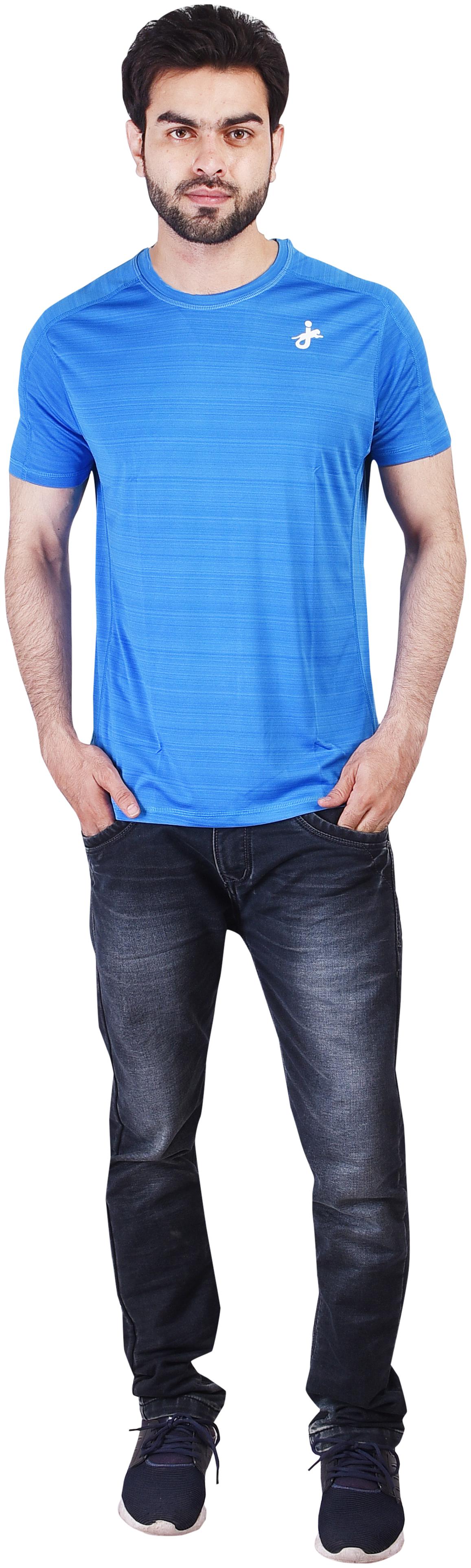 

JAGURO Men Blue Regular fit Polyester Round neck T-Shirt - Pack Of 1