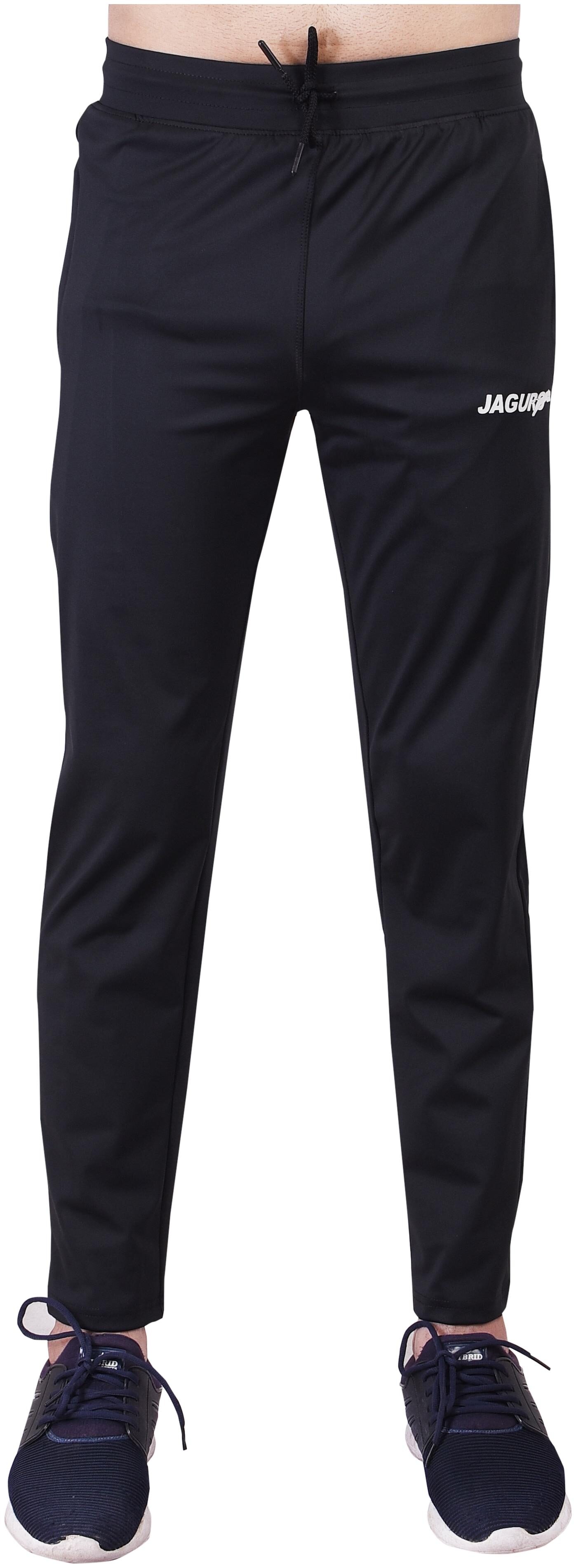 

JAGURO Men Black Solid Regular fit Track pants