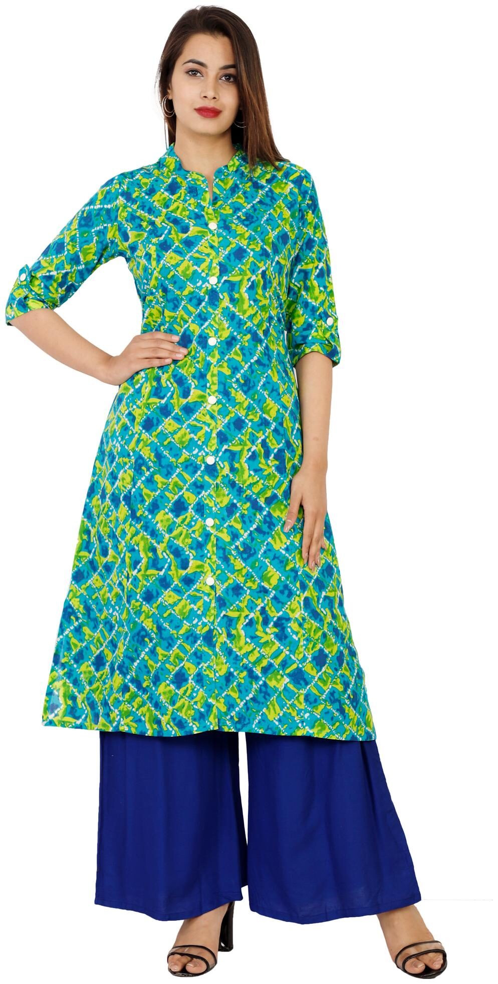 

JAI KURTIES Women Multi Printed Straight Kurta