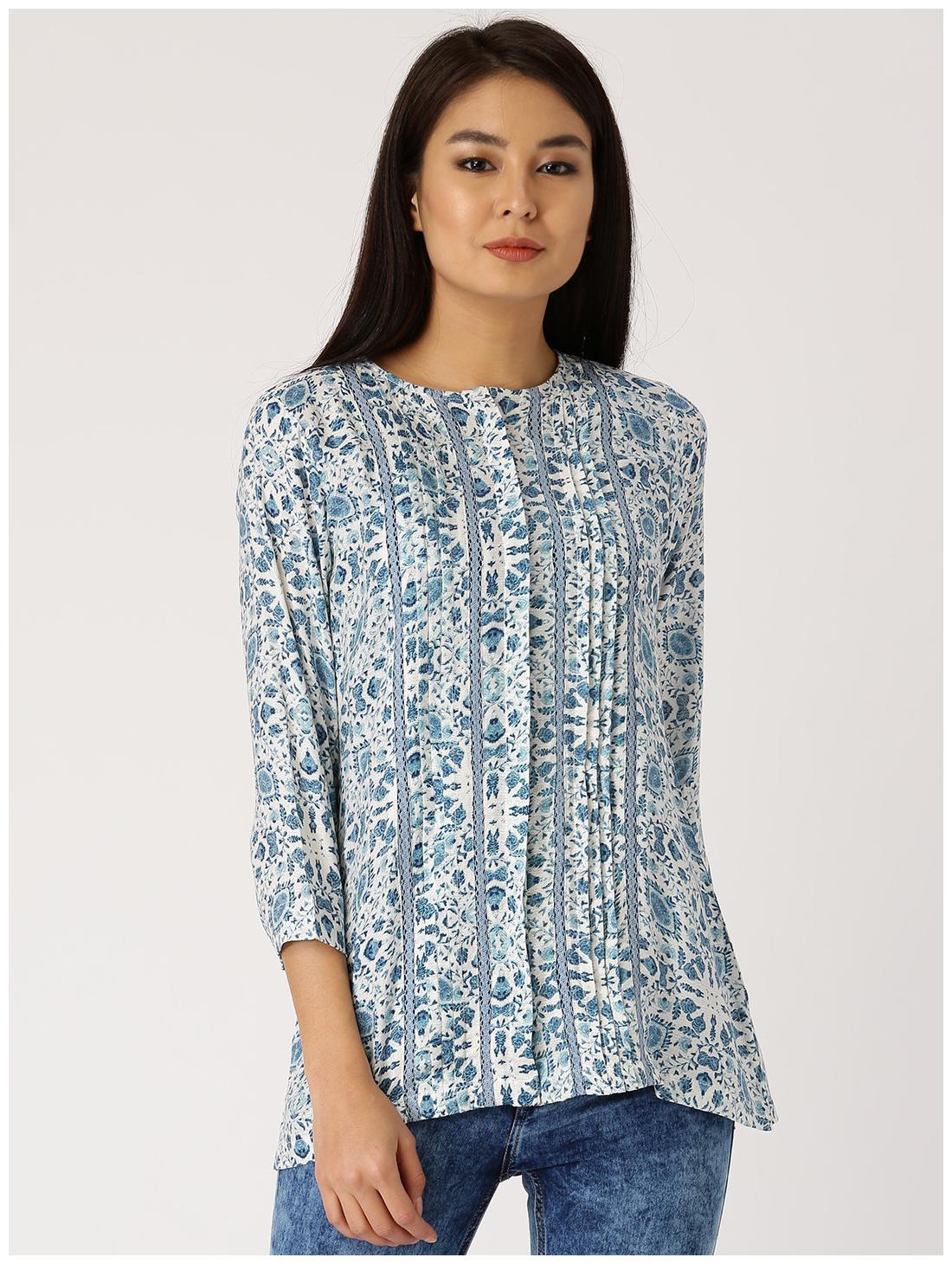 

Jaipur Kurti Women Solid A-line top - Blue