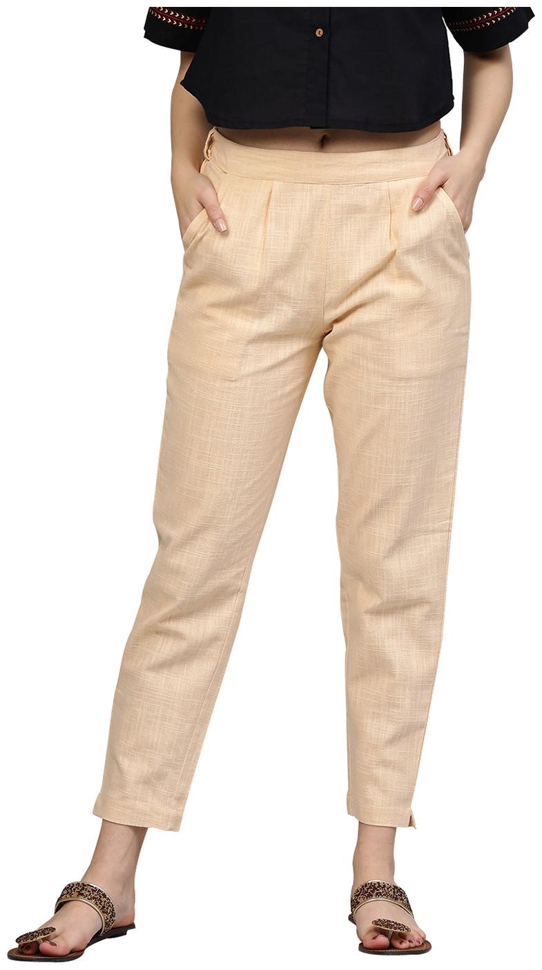 

Jaipur Kurti Women Beige Regular fit Regular pants