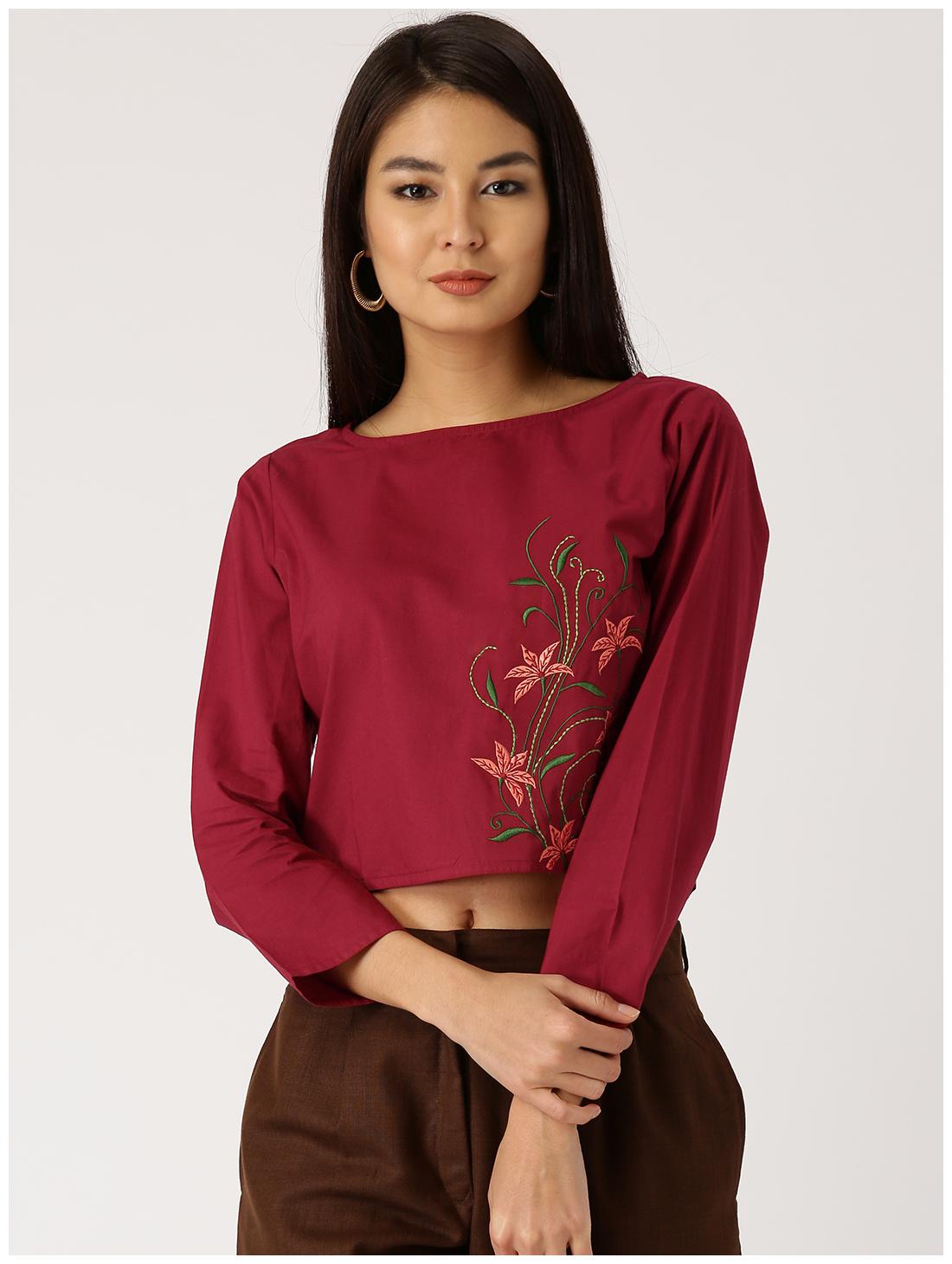 

Jaipur Kurti Women Printed A-line top - Red