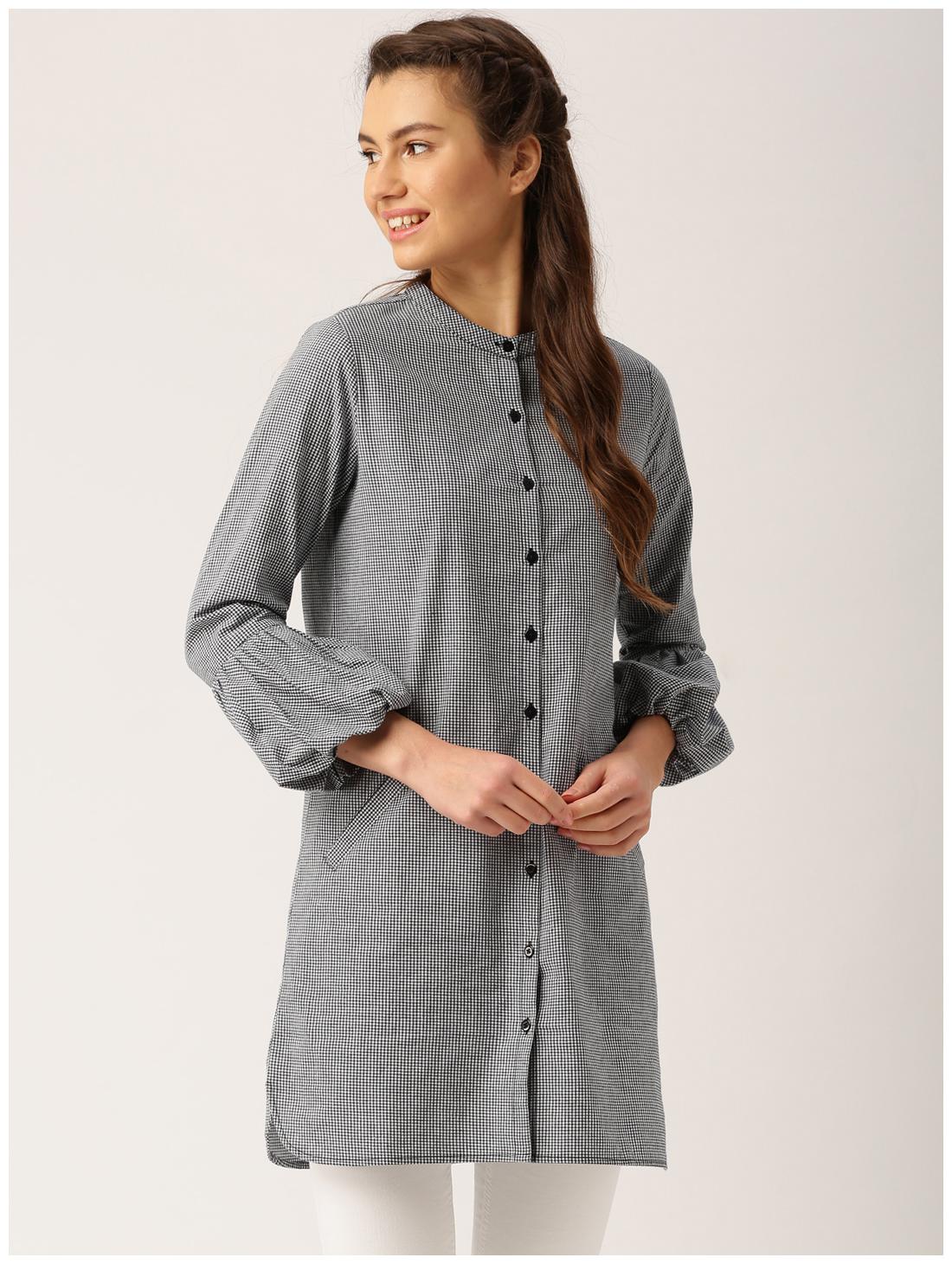 

Jaipur Kurti Women Blue Striped Straight Kurti