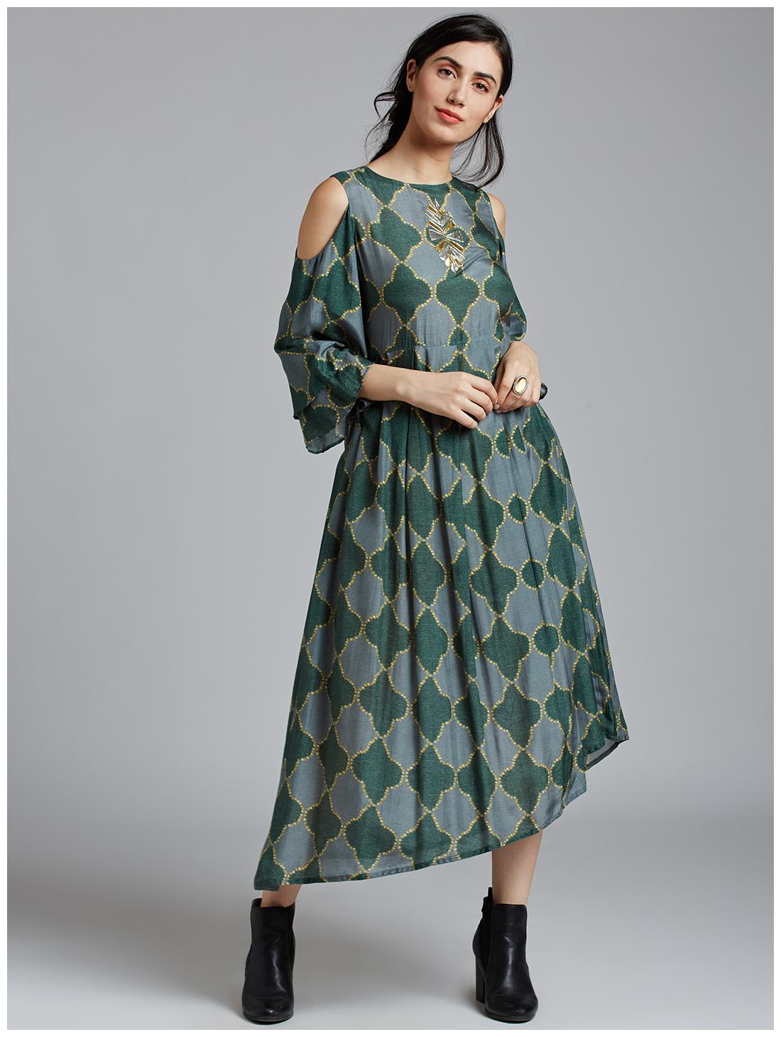 

Jaipur Kurti Women s Grey Muslin Kurti Dress