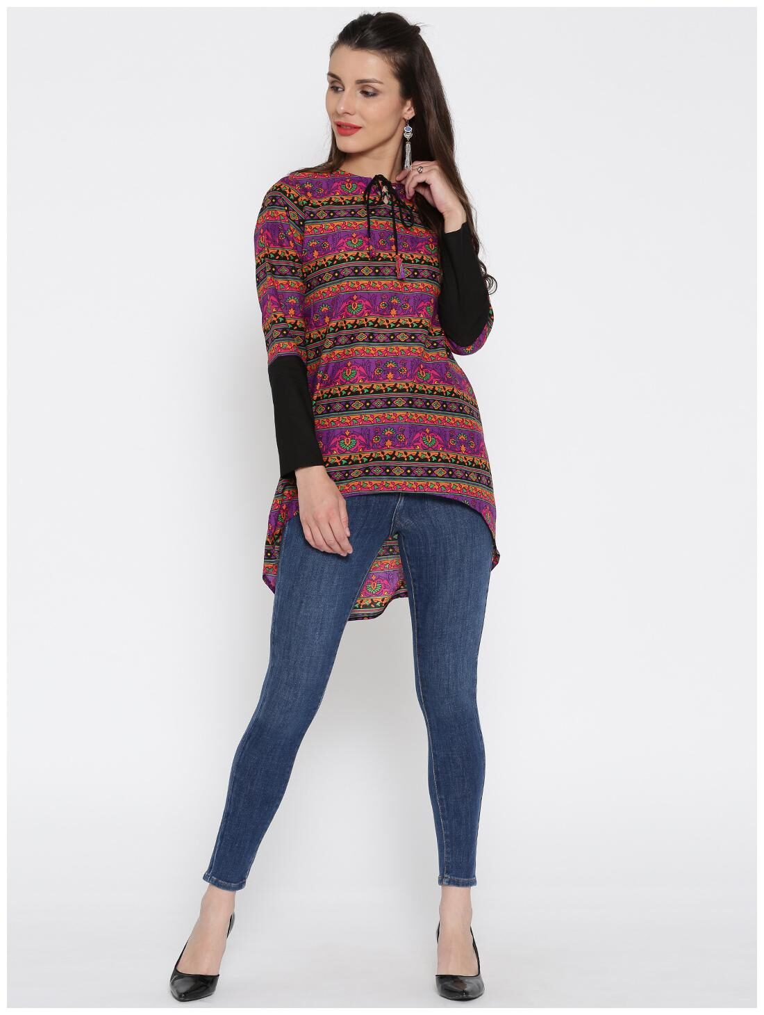 

Jaipur Kurti Women Multi Printed Straight Kurti