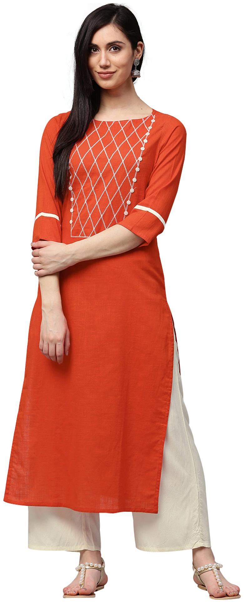 

Jaipur Kurti Women Blue Solid Regular Kurta With Pants