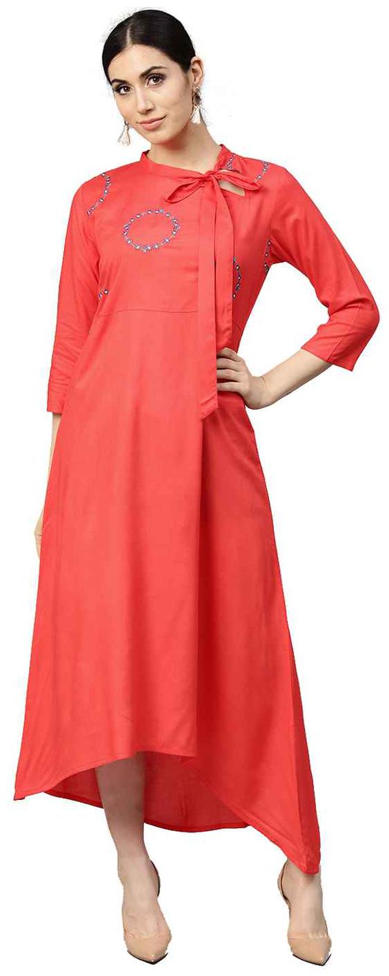 

Jaipur Kurti Women Pink Solid Straight Kurti