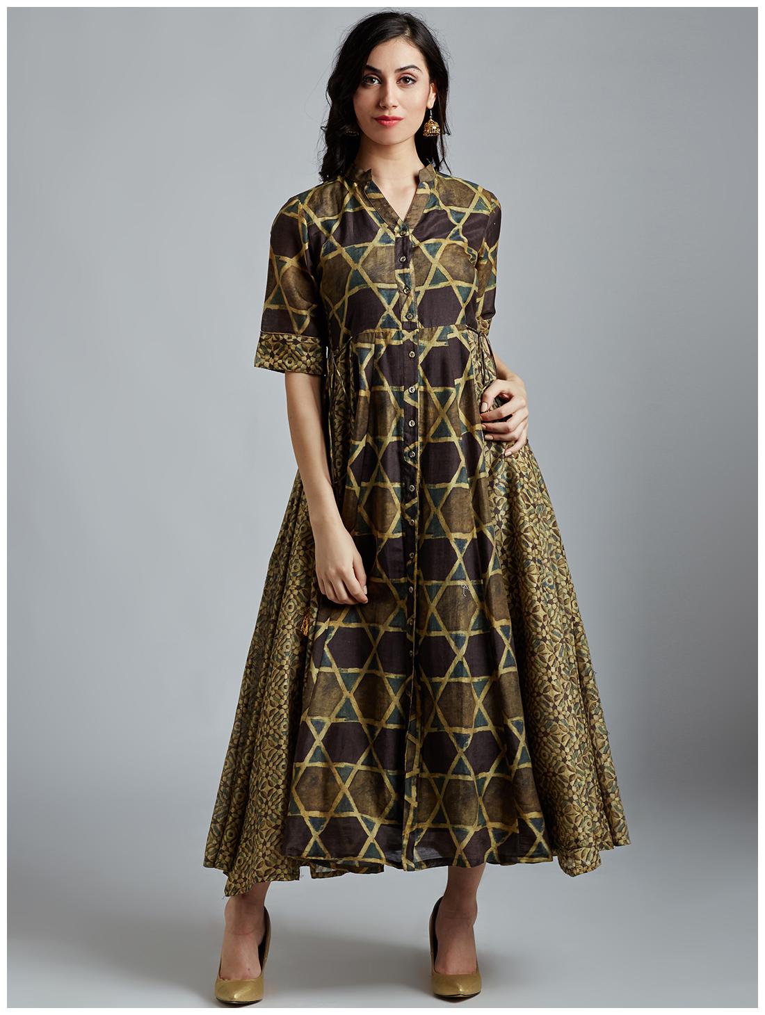 

Jaipur Kurti Women Green Printed Straight Kurta
