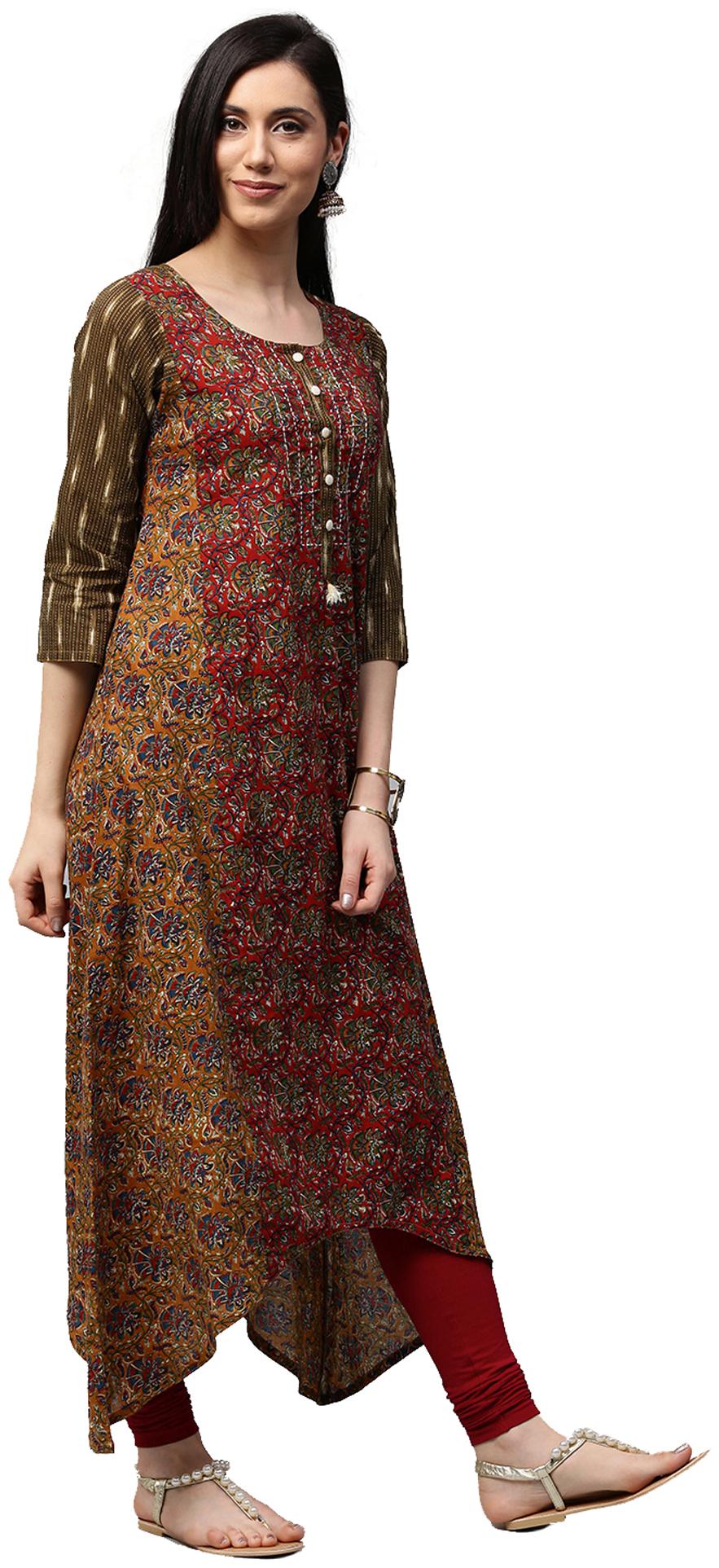 

Jaipur Kurti Women Multi Floral Straight Kurta