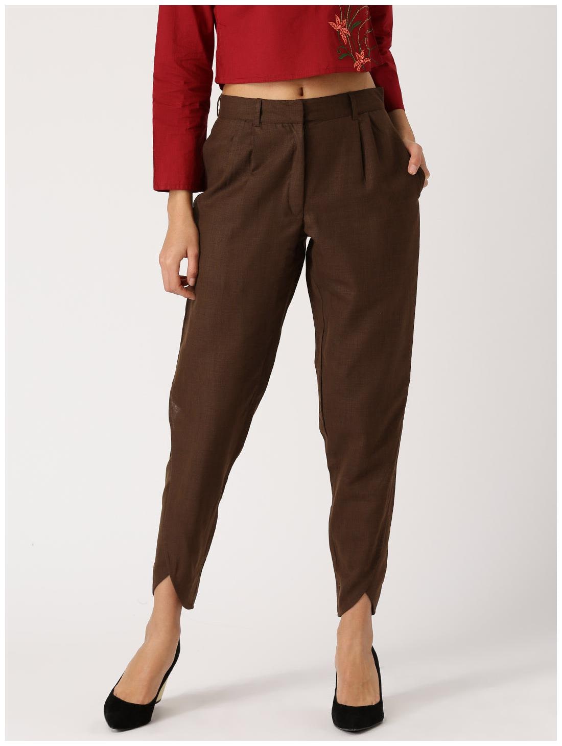 

Jaipur Kurti Women Brown Slim fit Bootcut pants
