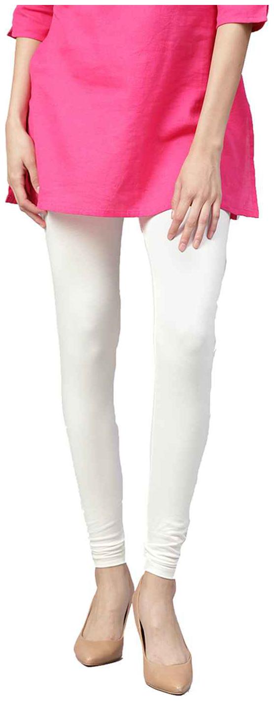 

Jaipur Kurti Women Off White Solid Cotton Lycra Leggings
