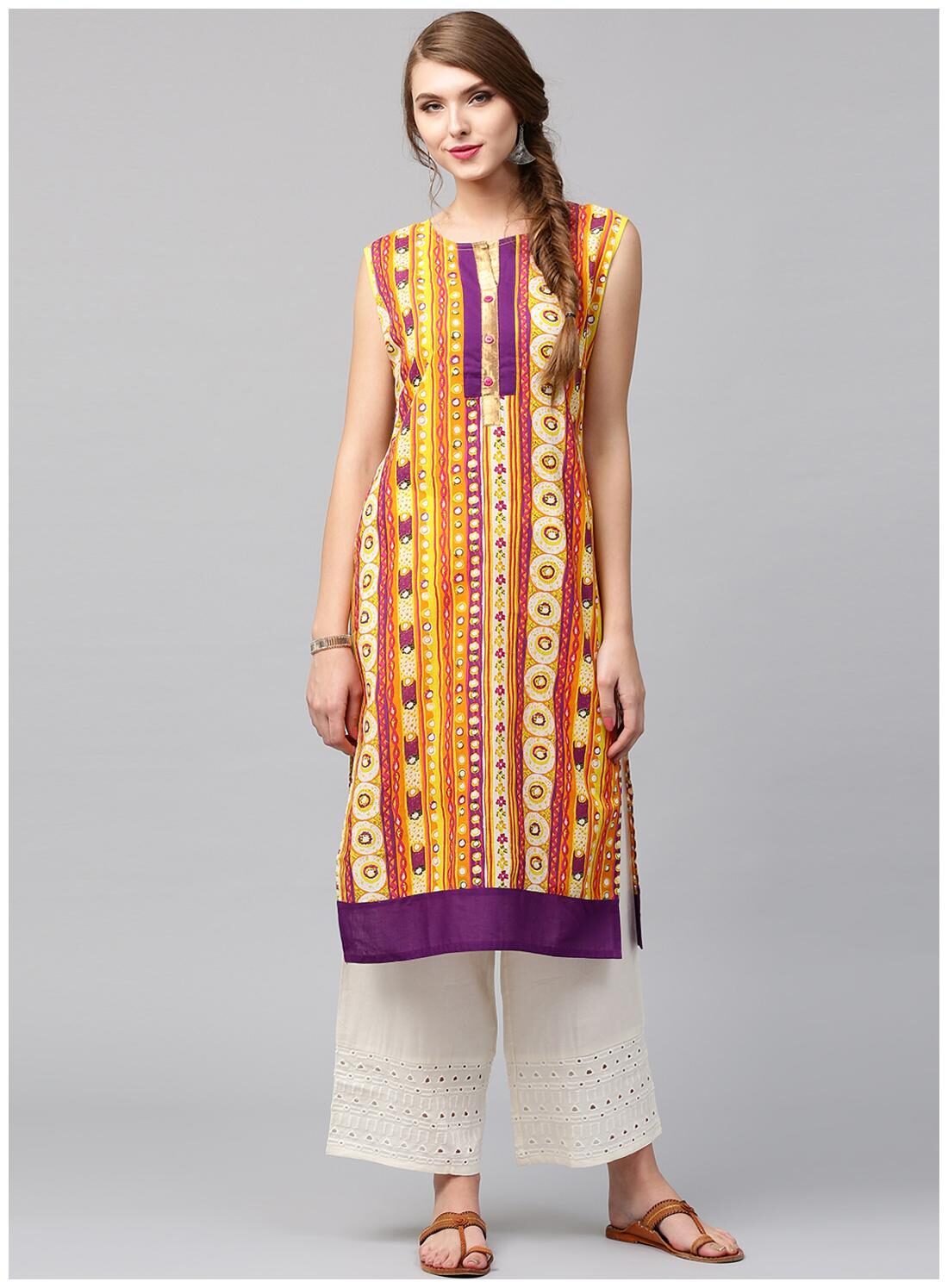 

Jaipur Kurti Women Multi Printed Straight Kurti