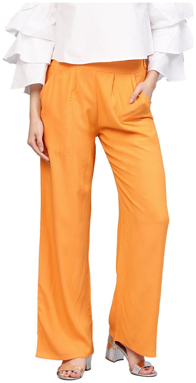 

Jaipur Kurti Yellow Solid Straight Palazzo