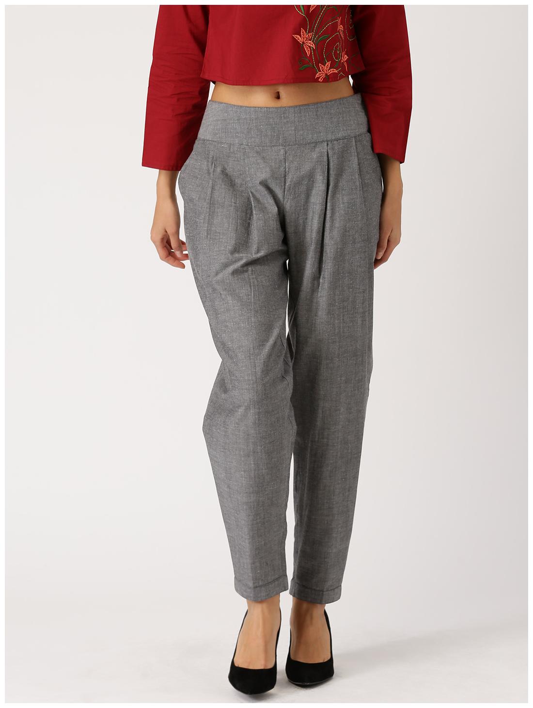 

Jaipur Kurti Women Grey Slim fit Bootcut pants