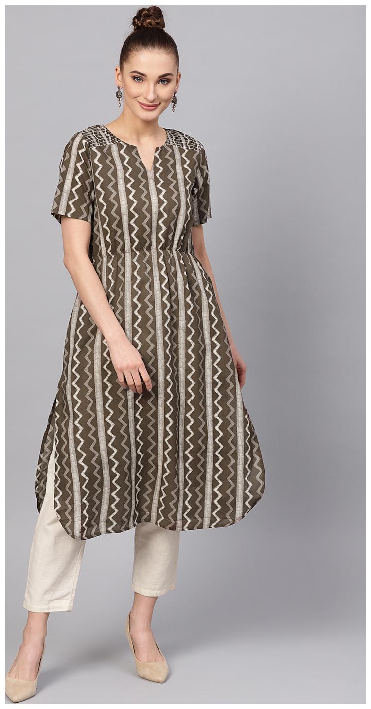 

Jaipur Kurti Women Multi Printed Straight Kurti