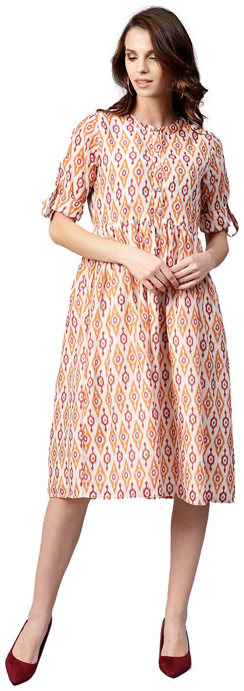 

Jaipur Kurti Pink Geometric Maxi dress