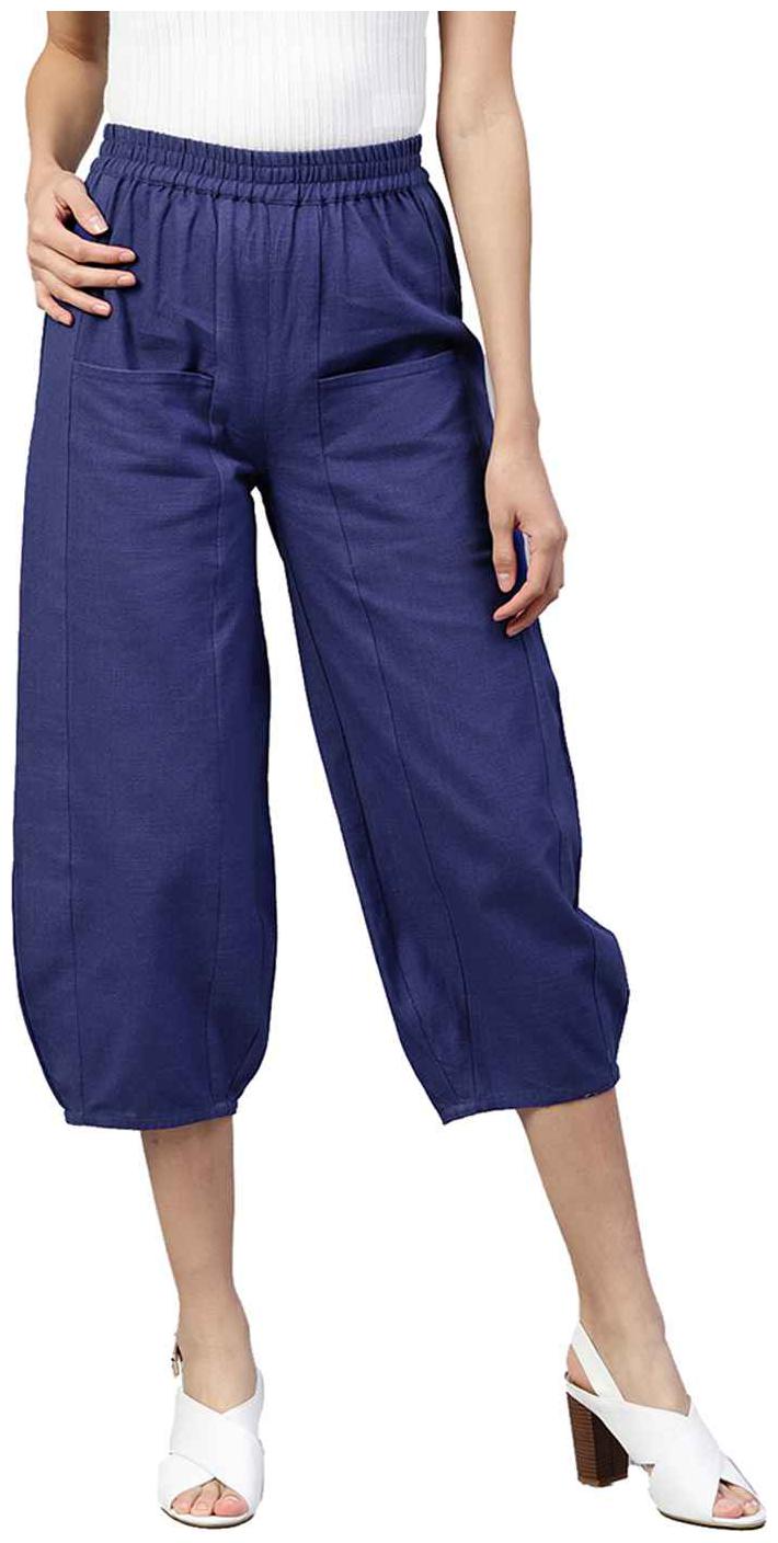 

Jaipur Kurti Women Blue Regular fit Regular trousers