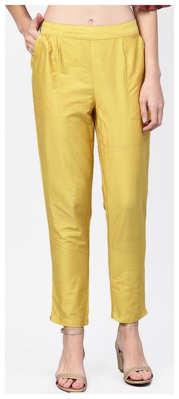 

Jaipur Kurti Women Yellow Regular fit Regular pants