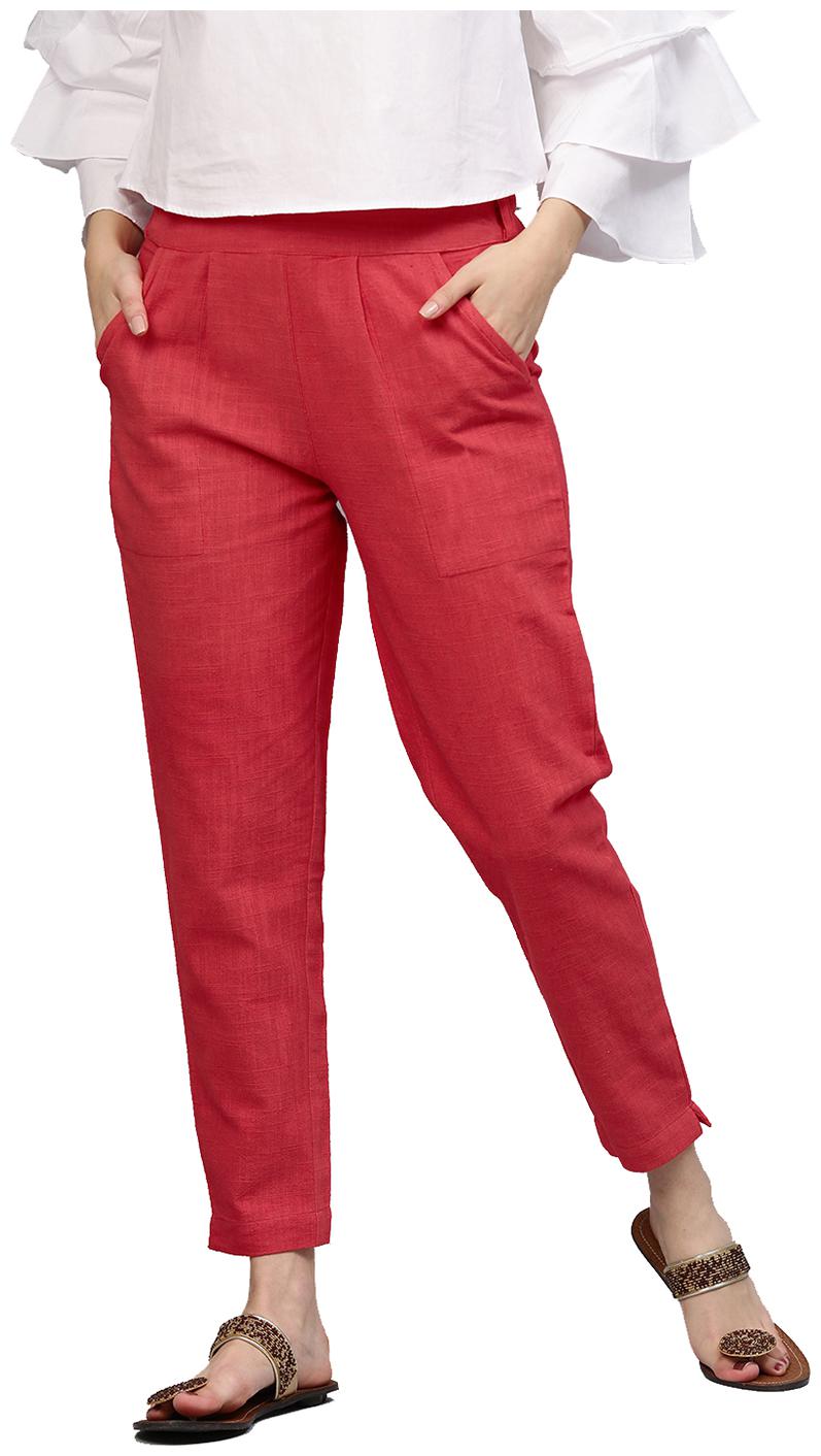 

Jaipur Kurti Women Pink Regular fit Regular pants