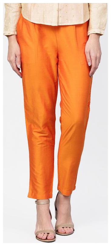 

Jaipur Kurti Women Orange Regular fit Regular pants