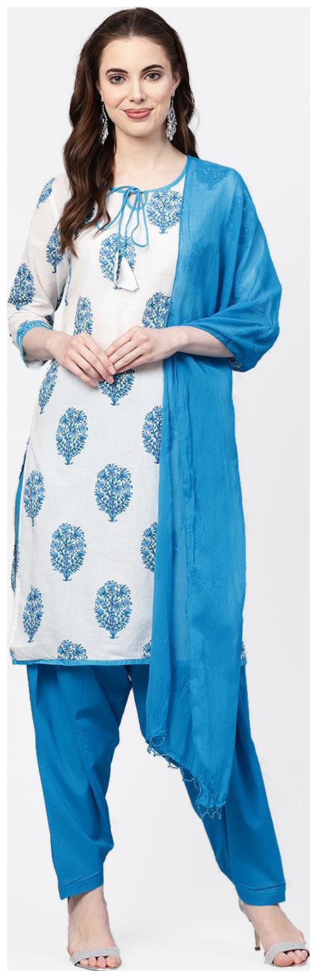 

Jaipur Kurti Women Multi Printed Straight Kurta With Salwar And Dupatta